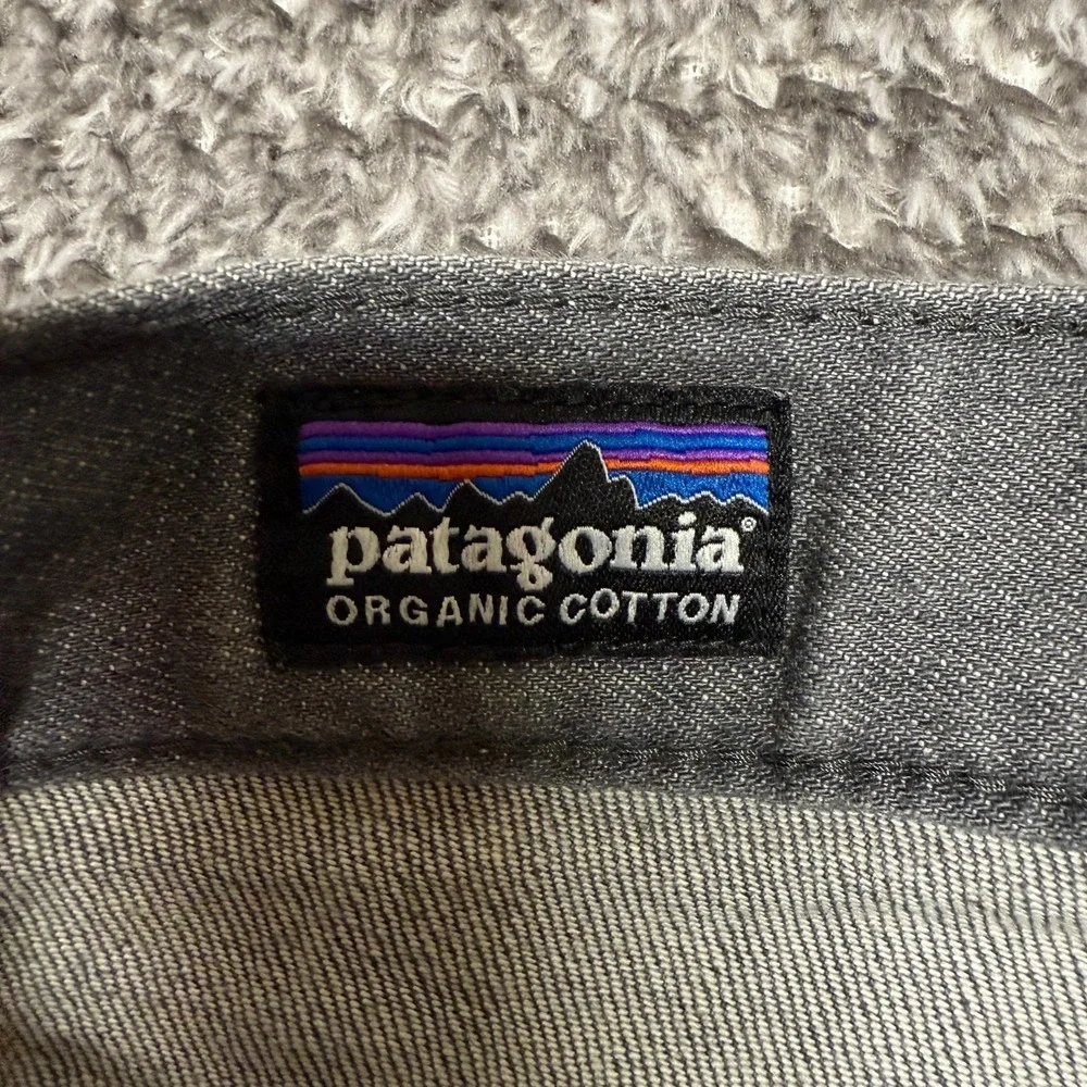 Patagonia Mens Jeans Size 34‎ Gray Organic Cotton Iron Clad Denim Straight Leg